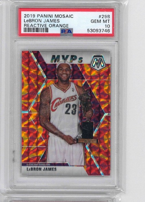 2019 PANINI MOSAIC LeBRON JAMES REACTIVE ORANGE