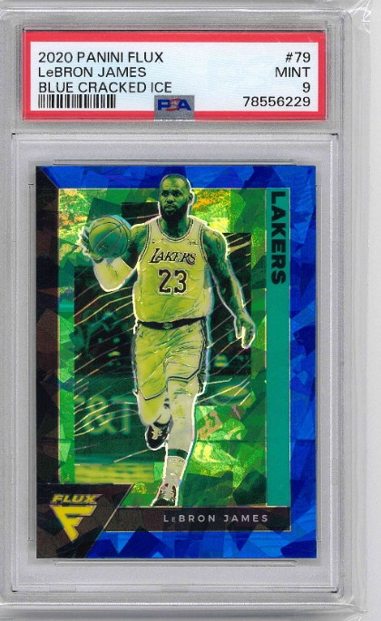 2020 PANINI FLUX LeBRON JAMES BLUE CRACKED ICE