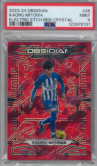 2023-24 OBSIDIAN KAORU MITOMA ELECTRIC ETCH RED CRYSTAL