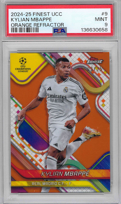 2024-25 FINEST UCC KYLIAN MBAPPE ORANGE REFRACTOR