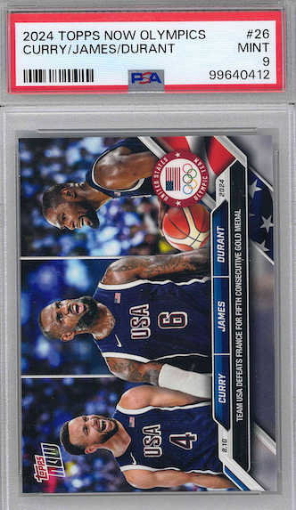 2024 TOPPS NOW OLYMPICS CURRY JAMES DURANT
