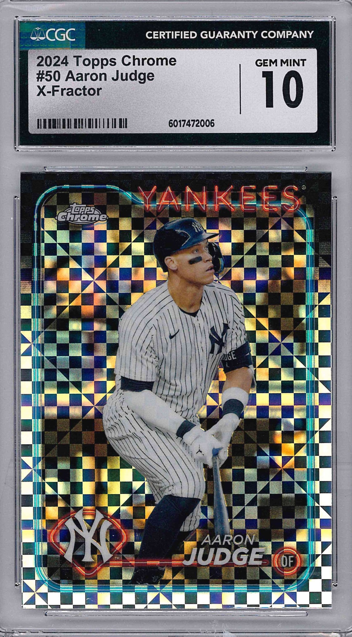 2024 Topps Chrome #50 Aaron Judge X-Fractor