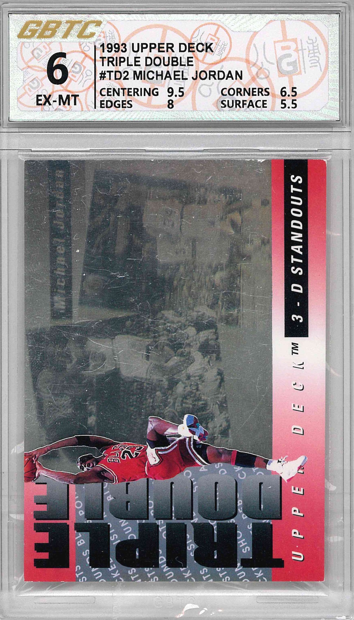 1993UPPER DECK TRIPLE DUBLE#TD2 MICHAEL JORDAN