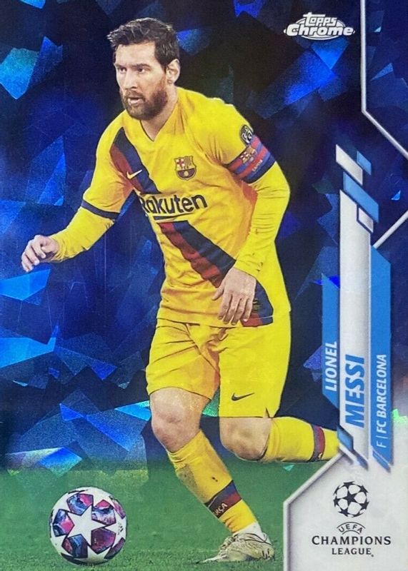 2019-20 TOPPS CHROME UCL LIONEL MESSI SAPPHIRE EDITION-SP