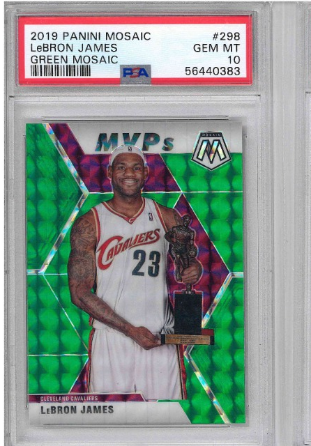 2019 PANINI MOSAIC LeBRON JAMES  GREEN MOSAIC