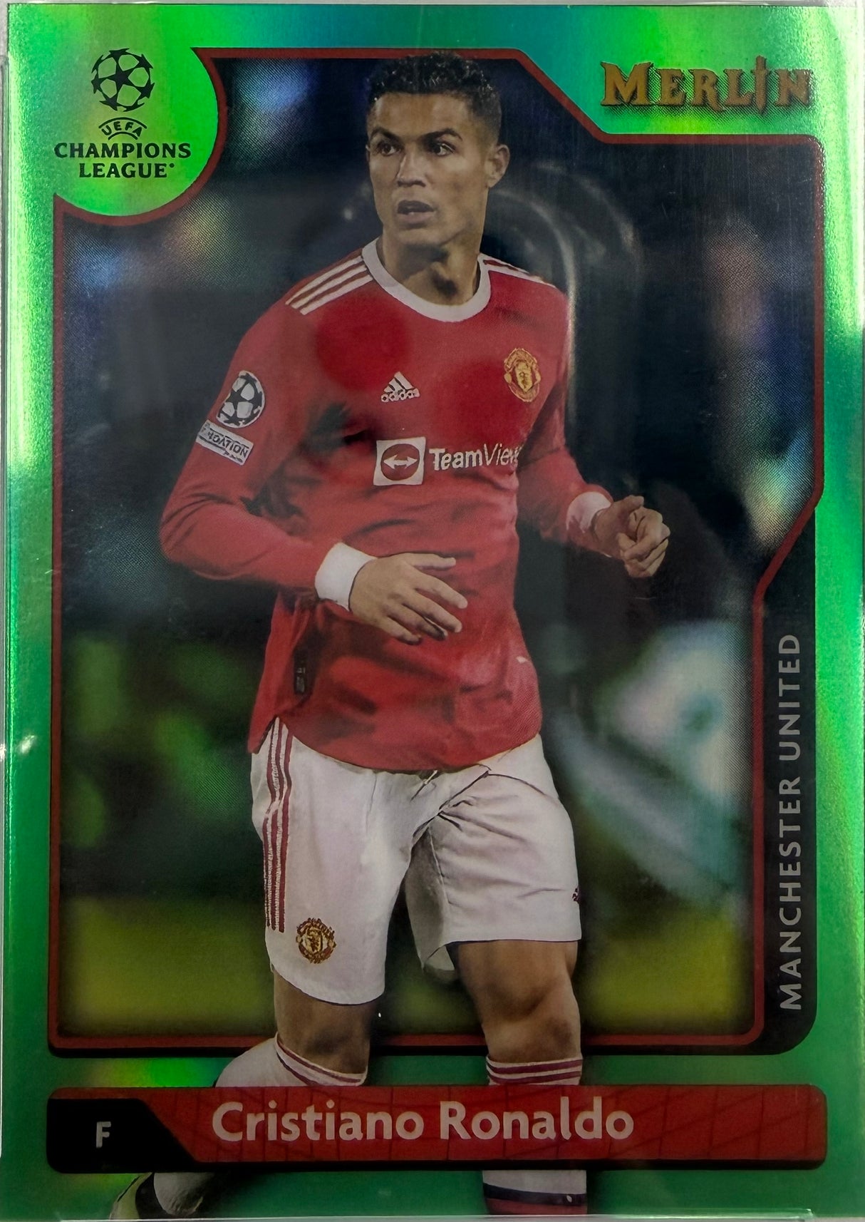 2021/22 MERLIN CHR.UEFA CRISTIANO RONALDO GREEN REFRACTOR