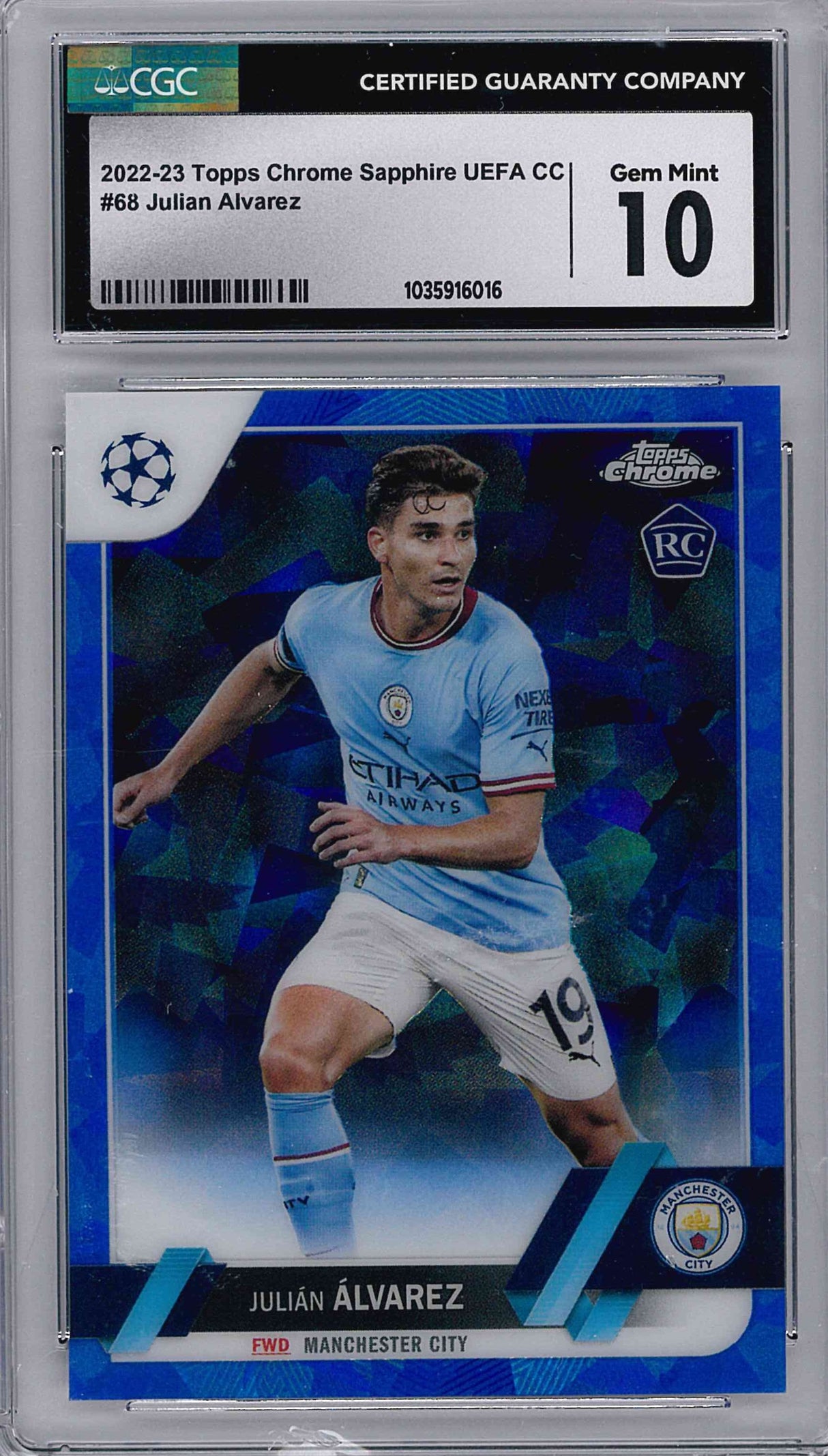 2022-23 Topps Chrome Sapphire UEFA CC #68 Julian Alvarez