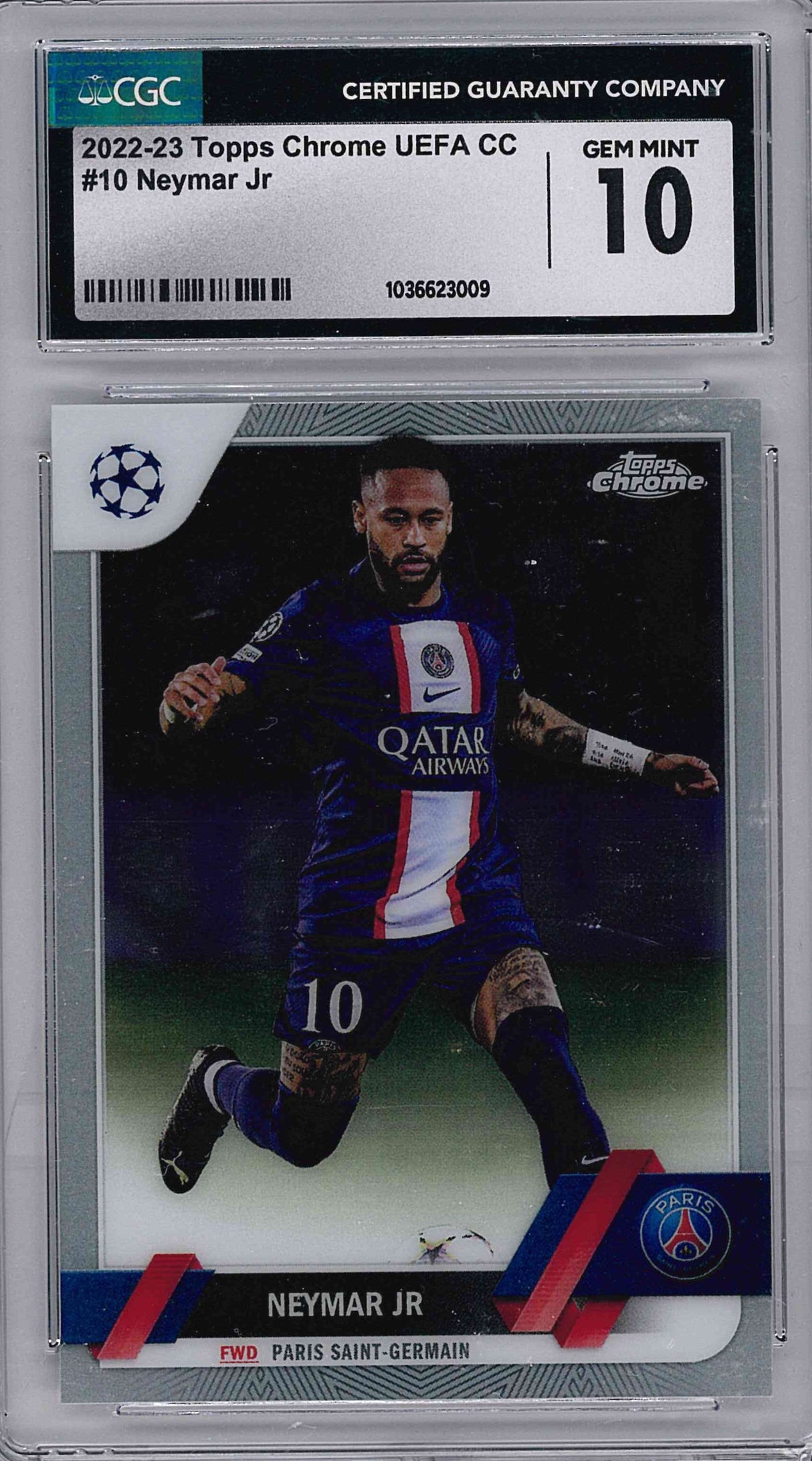 2022-23 Topps Chrome UEFA CC #10 Neymar Jr