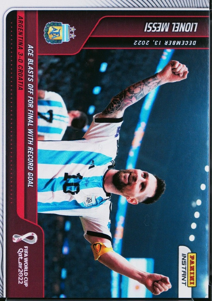 2022 PANINI INSTANT LIONEL MESSI FIFA WORLD CUP QATAR