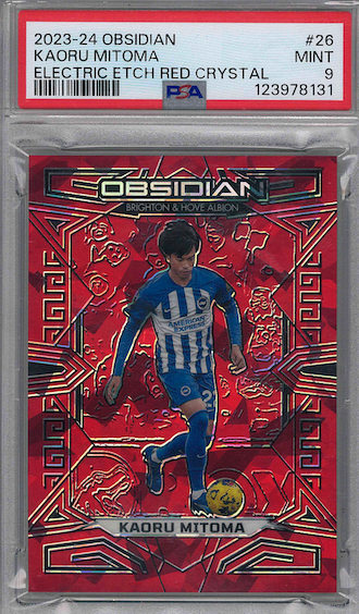 2023-24 OBSIDIAN KAORU MITOMA ELECTRIC ETCH RED CRYSTAL