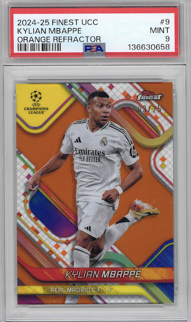 2024-25 FINEST UCC KYLIAN MBAPPE ORANGE REFRACTOR