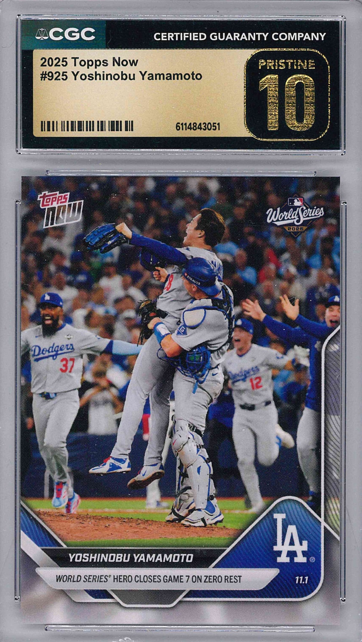 2025 Topps Now #925 Yoshinobu Yamamoto