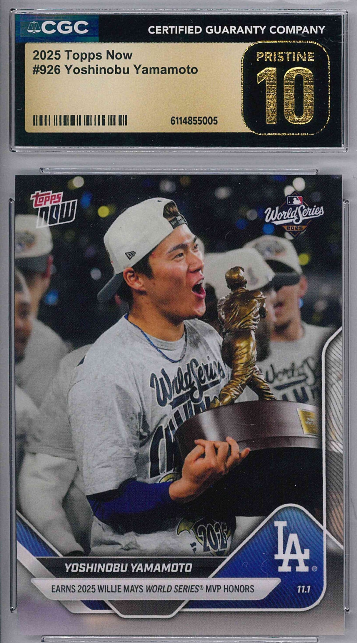 2025 Topps Now #926 Yoshinobu Yamamoto